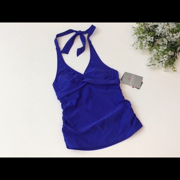 ATHLETA Tara Halter Tanked 32B/C Purple Blue ATHLETA Tankini new ATHLETA - Picture 8 of 8